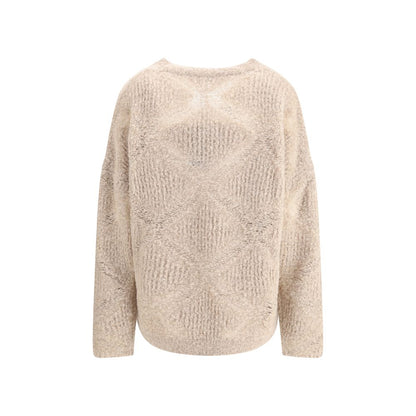 Pull en cachemire et alpaga à col en V de Giorgio Armani