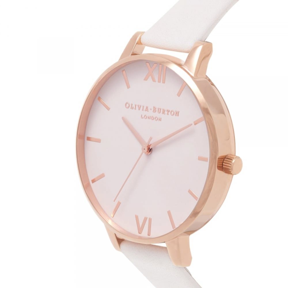 Montre Olivia Burton en cuir artificiel blanc