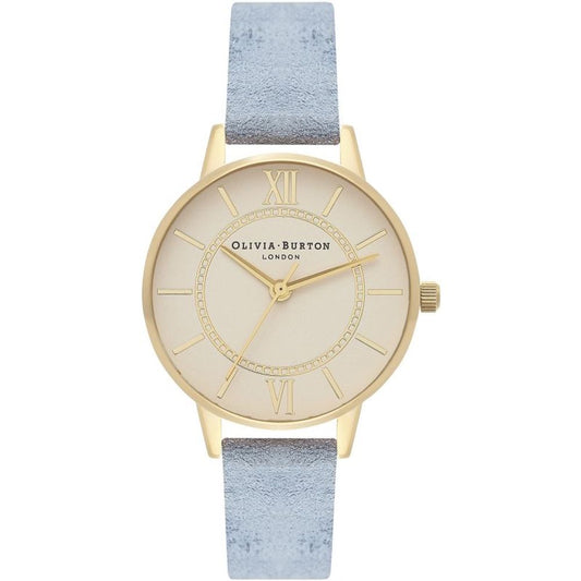 Olivia Burton Blauw Kunstleren Horloge