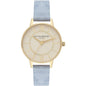 Montre Olivia Burton en cuir artificiel bleu