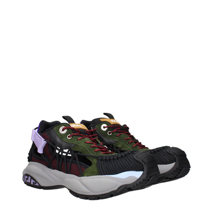 Sneakers de sport en cuir multicolore Versace