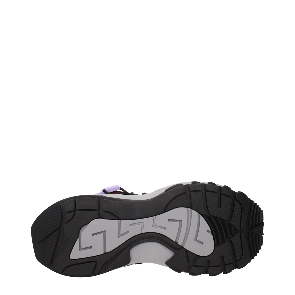Sneakers de sport en cuir multicolore Versace