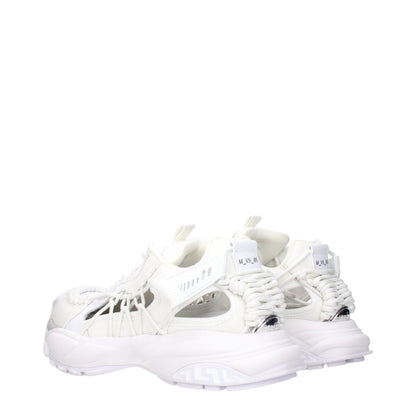 Sneakers de sport en cuir blanc Versace