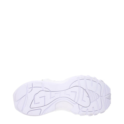 Sneakers de sport en cuir blanc Versace