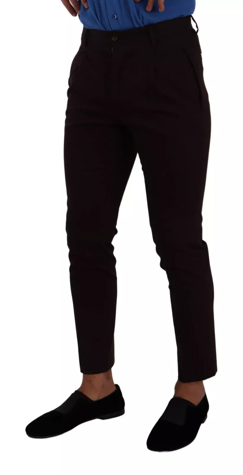 Pantalon skinny en coton stretch bordeaux de Dolce &amp; Gabbana