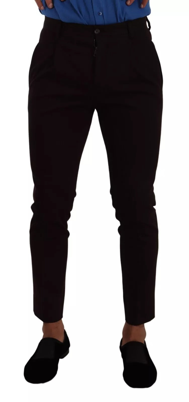 Pantalon skinny en coton stretch bordeaux de Dolce &amp; Gabbana