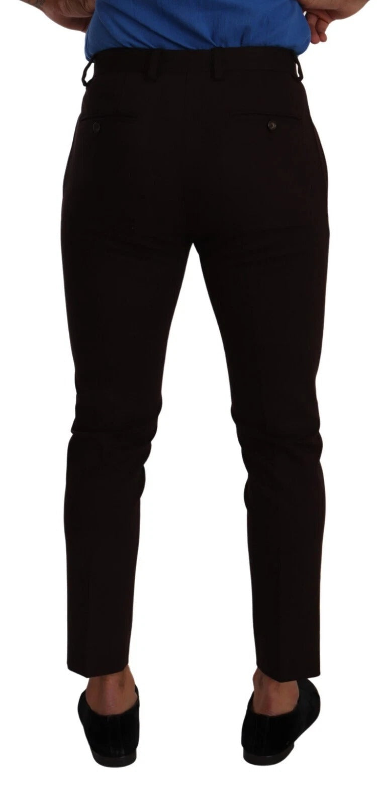 Pantalon skinny en coton stretch bordeaux de Dolce &amp; Gabbana