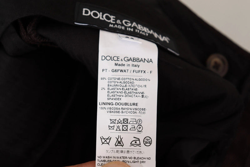 Pantalon skinny en coton stretch bordeaux de Dolce &amp; Gabbana