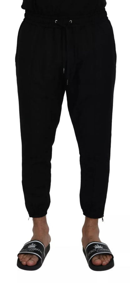 Dolce & Gabbana Black Jogger Wool Jogging Trouser