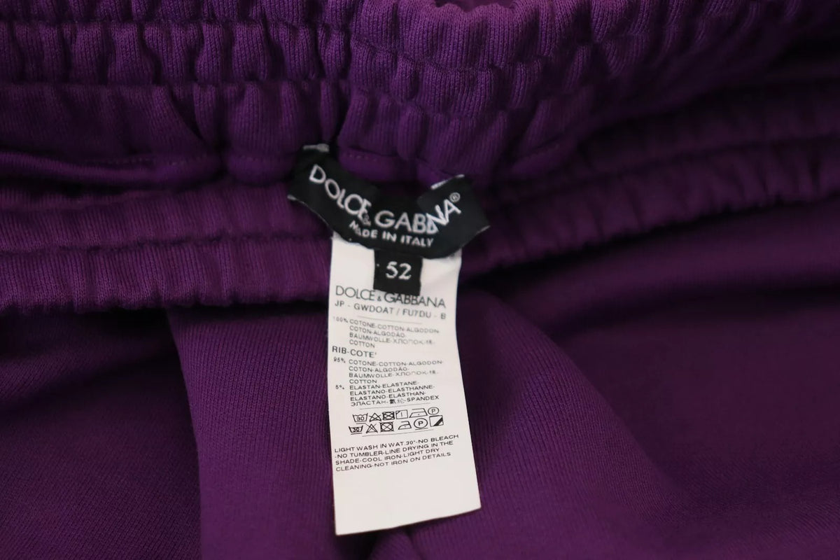 Pantalons de jogging cargo en coton violet Dolce &amp; Gabbana