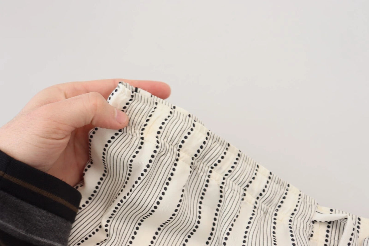 Pantalon de survêtement en soie à rayures blanches Dolce &amp; Gabbana