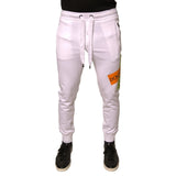 Pantalon de jogging en coton Dolce &amp; Gabbana avec bande logo blanche.
