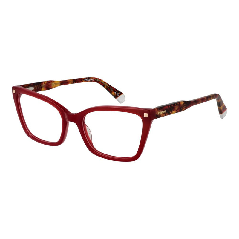 Polaroid Burgundy Women Glasses Frame - Stylish Cat-Eye Design