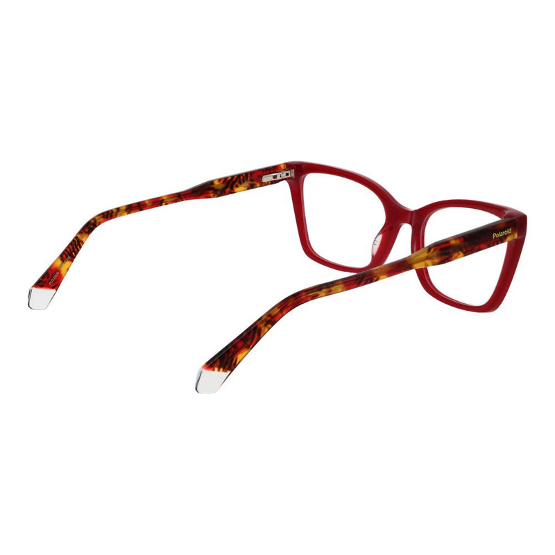 Polaroid Burgundy Women Glasses Frame - Stylish Cat-Eye Design