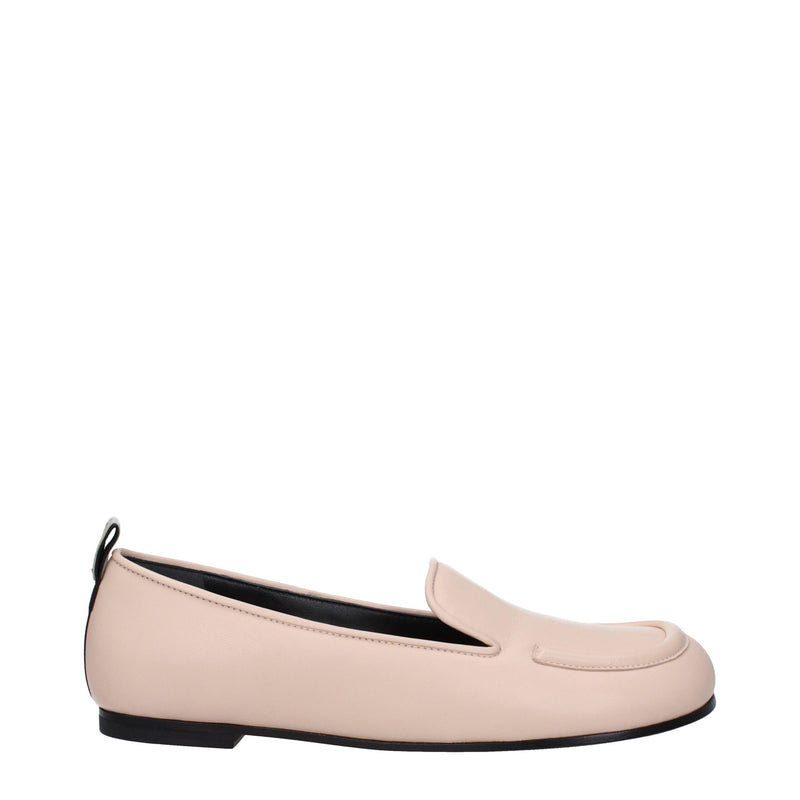 Premiata Pink Leather Slip-On Loafers for Women