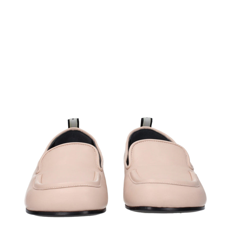 Premiata Pink Leather Slip-On Loafers for Women