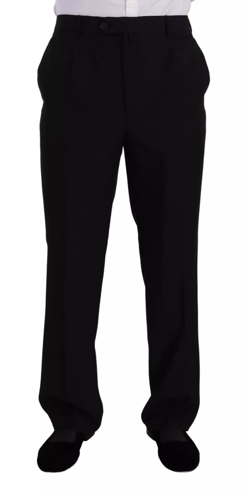 Costume 2 pièces bleu en polyester à simple boutonnage pour homme de Domenico Tagliente.