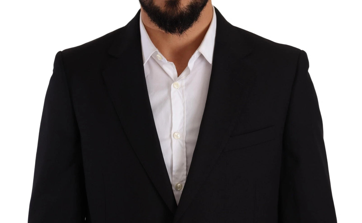 Costume 2 pièces bleu en polyester à simple boutonnage pour homme de Domenico Tagliente.