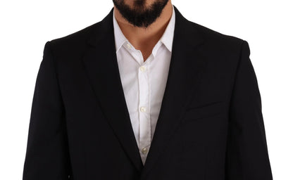 Costume 2 pièces bleu en polyester à simple boutonnage pour homme de Domenico Tagliente.