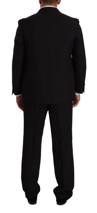 Costume 2 pièces bleu en polyester à simple boutonnage pour homme de Domenico Tagliente.