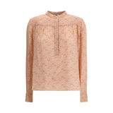 Kristina Ti Light Pink Silk Pattern Shirt - Elegant Women's Blouse