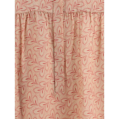 Kristina Ti Blouse with foliage print and refined stand-up collar