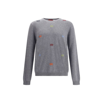 Pull en cachemire à logo multicolore Gucci