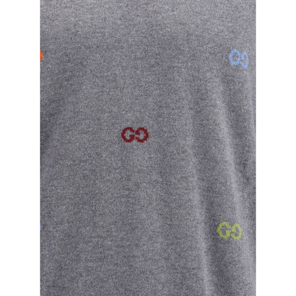 Pull en cachemire à logo multicolore Gucci