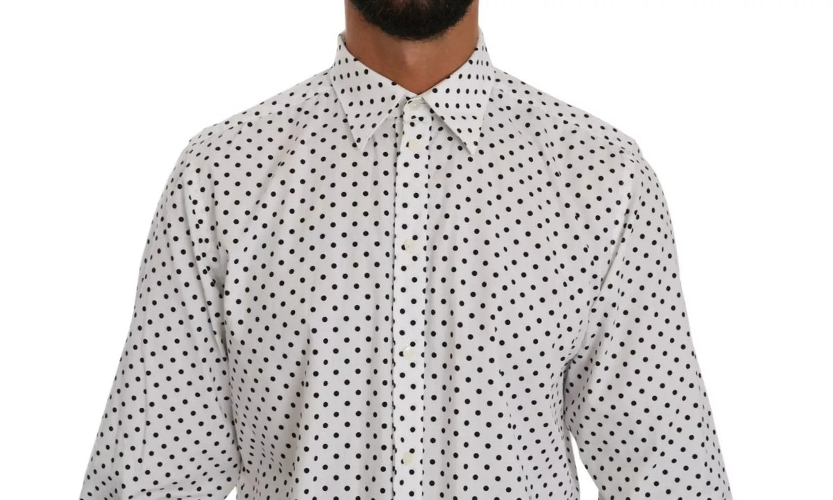Robe blanche à pois Dolce &amp; Gabbana, chemise formelle Martini.