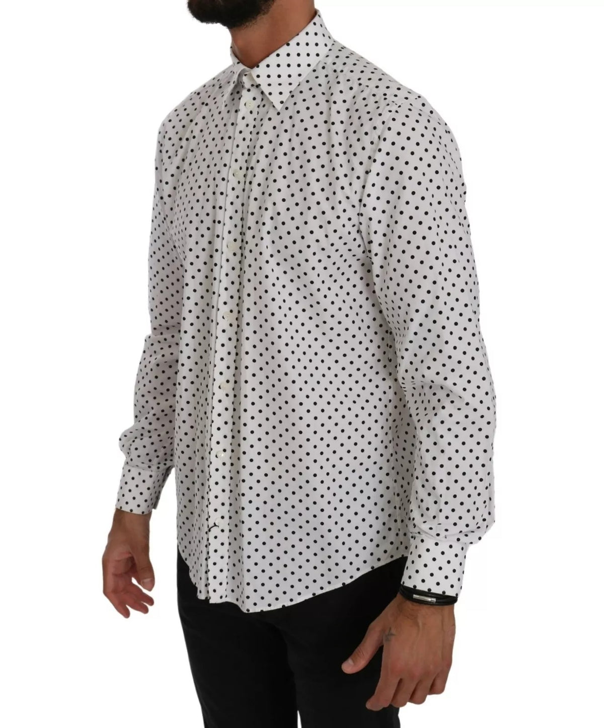 Robe blanche à pois Dolce &amp; Gabbana, chemise formelle Martini.