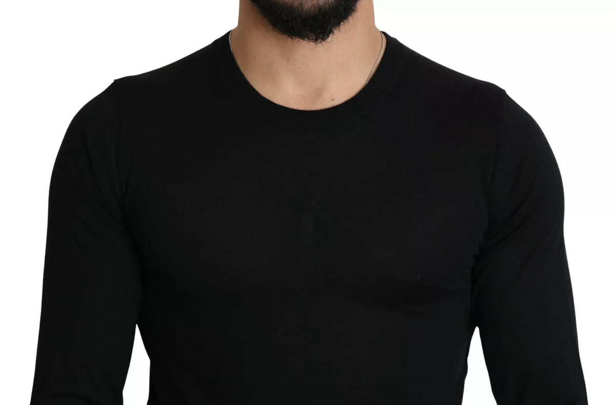 Pull en cachemire noir à col rond de Dolce &amp; Gabbana