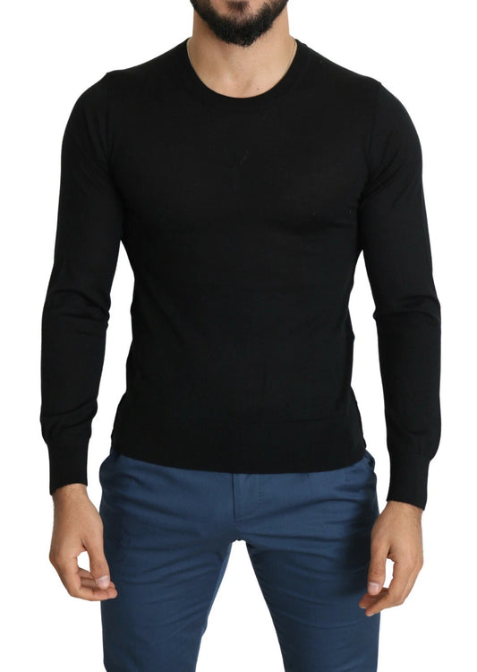 Pull en cachemire noir à col rond de Dolce &amp; Gabbana