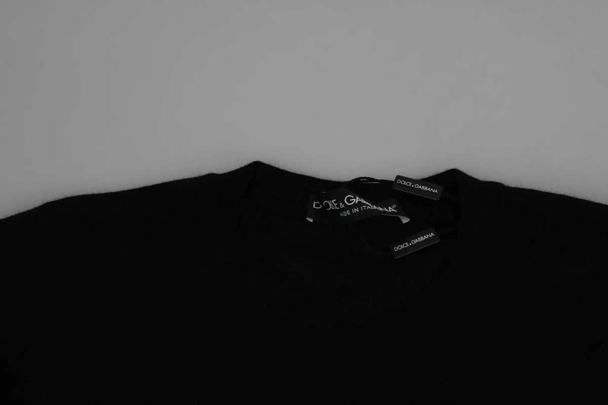 Pull en cachemire noir à col rond de Dolce &amp; Gabbana