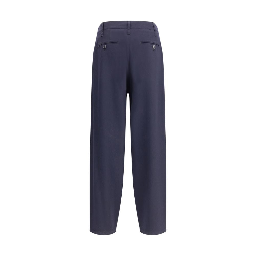 Pantalon en laine légère à simple pli de Giorgio Armani