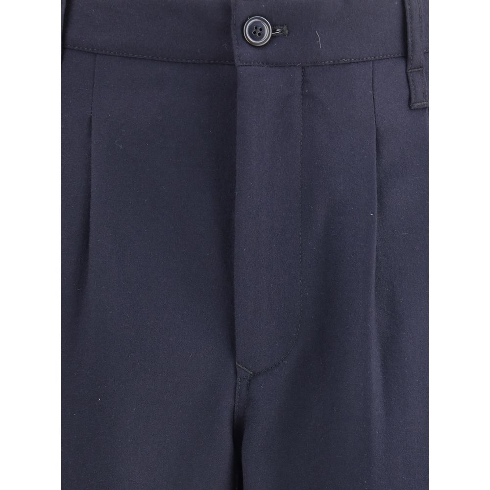 Pantalon en laine légère à simple pli de Giorgio Armani