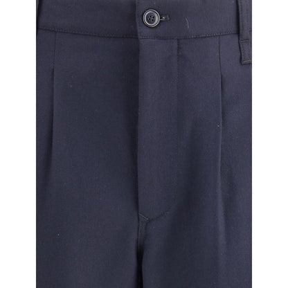Pantalon en laine légère à simple pli de Giorgio Armani