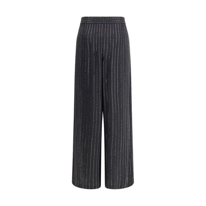 Pantalon en soie à larges jambes de Giorgio Armani avec strass