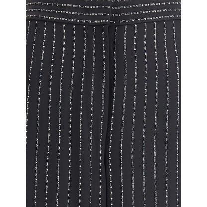 Pantalon en soie à larges jambes de Giorgio Armani avec strass