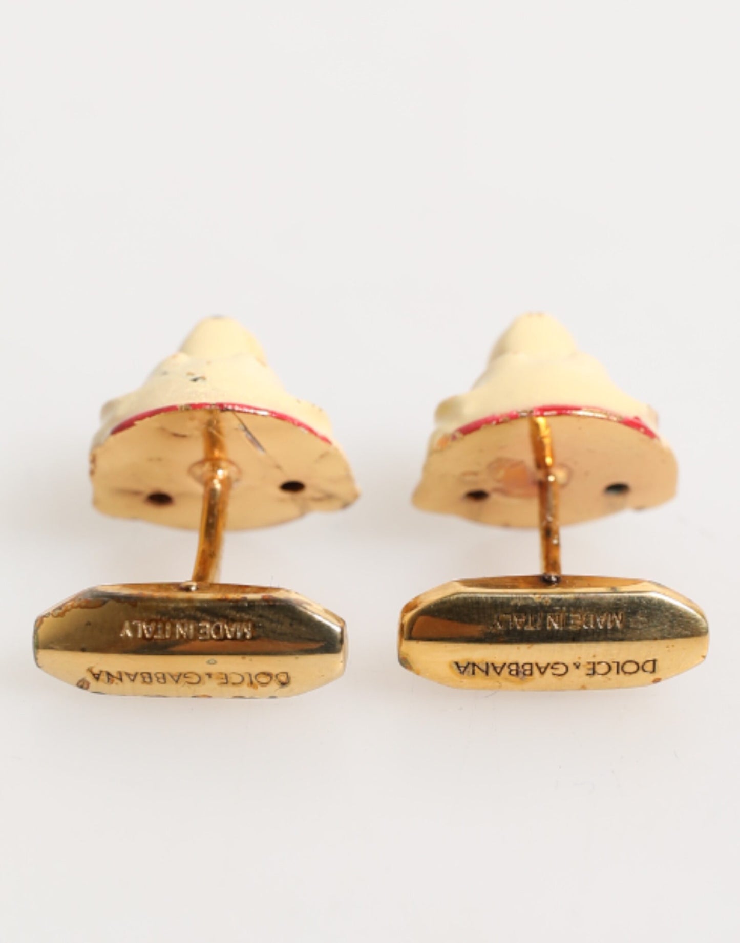 Manchette pour homme Dolce & Gabbana, en laiton doré, en forme de chien/chiot.