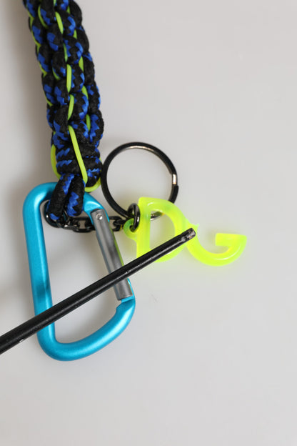 Porte-clés Dolce &amp; Gabbana en cordelette multicolore en polyester avec logo DG.