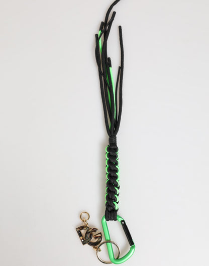 Porte-clés Dolce &amp; Gabbana en cordelette multicolore en polyester avec logo DG.