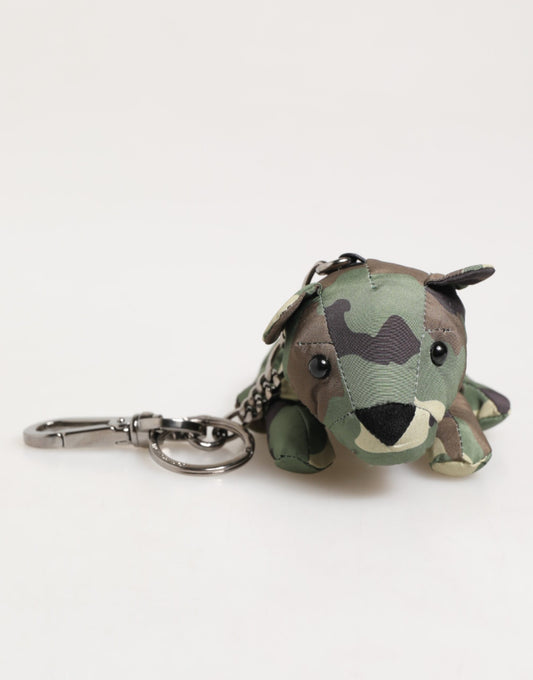 Porte-clés Dolce &amp; Gabbana à motif camouflage multicolore et silhouette animale