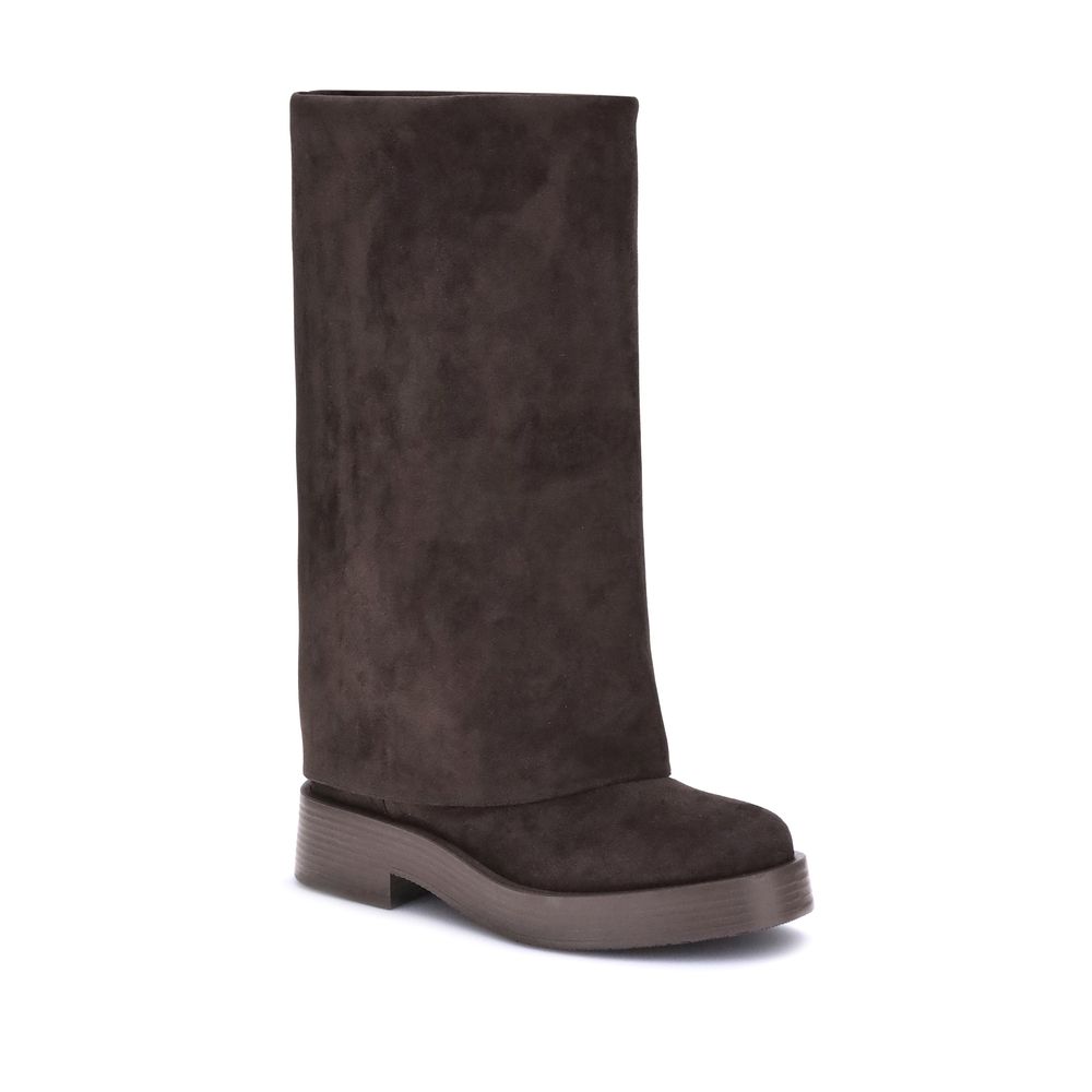 Casadei Charlie Boots - Élégantes en Suède Caroube pour Femmes