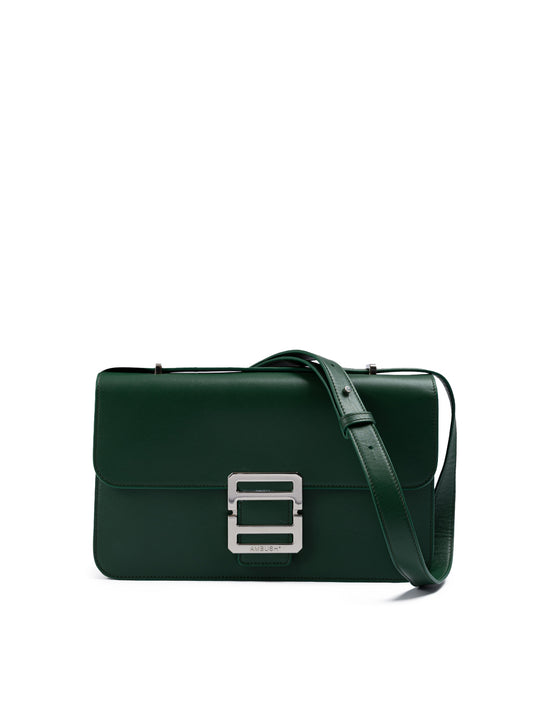 Sac bandoulière en cuir vert Ambush