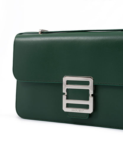 Sac bandoulière en cuir vert Ambush