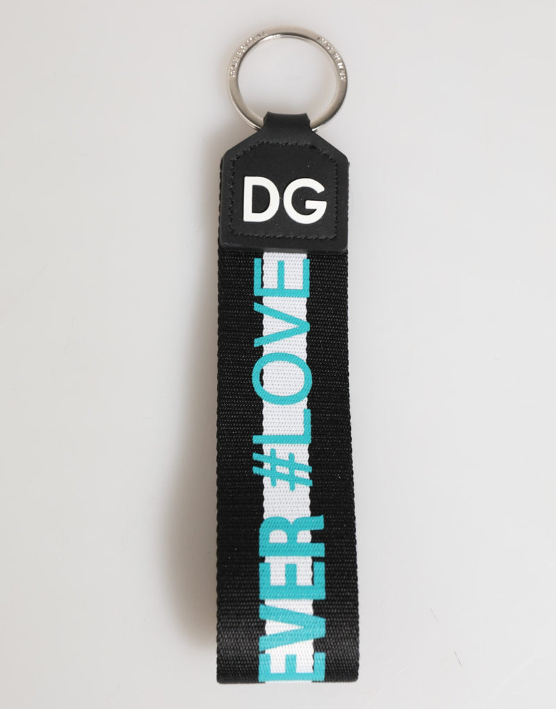 Porte-clés en laiton et polyester multicolore avec logo Dolce &amp; Gabbana