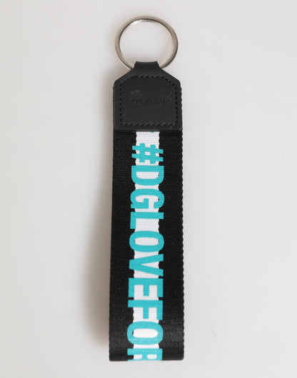 Porte-clés en laiton et polyester multicolore avec logo Dolce &amp; Gabbana