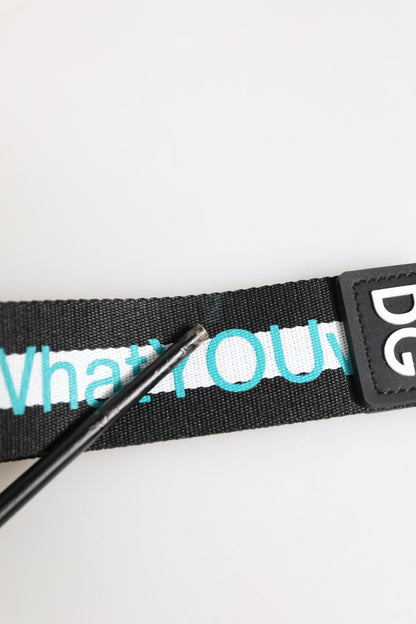 Porte-clés en laiton et polyester multicolore avec logo Dolce &amp; Gabbana