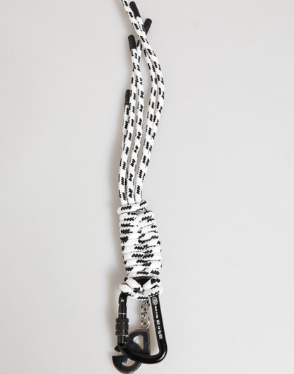 Porte-clés Dolce &amp; Gabbana en cordelette multicolore en polyester avec logo DG.