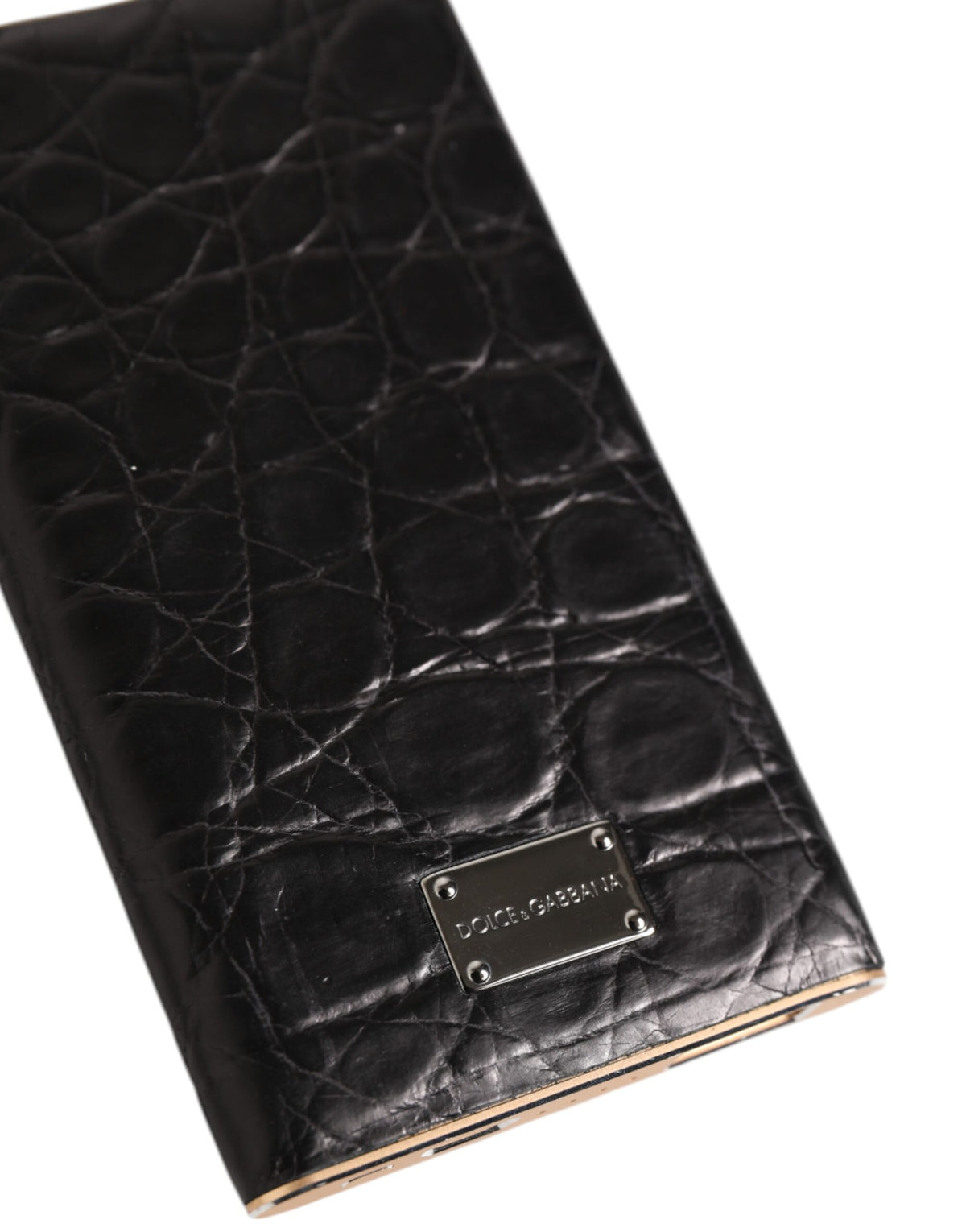 Chargeur USB externe (power bank) Dolce &amp; Gabbana en cuir noir embossé exotique 3000 mAh